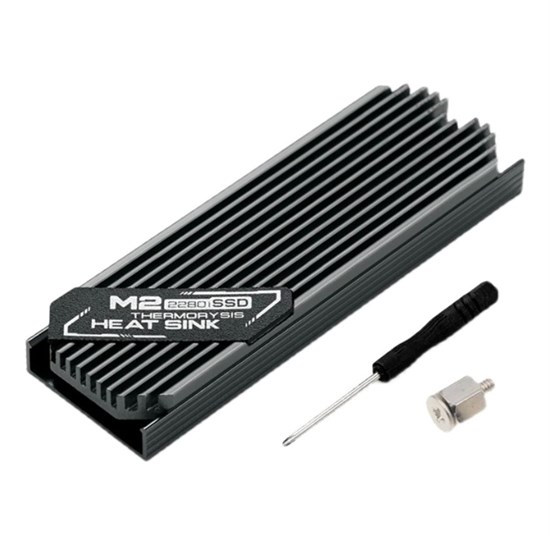 Радиатор для SSD M.2nvme 2280 аллюминиевый серый 99 - фото 2883