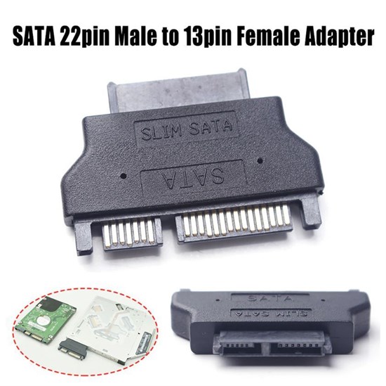 Адаптер переходник c slim SATA мама / SATA папа 223 - фото 3516
