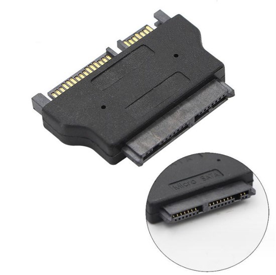 Переходник Micro SATA мама (7+9pin) на SATA папа (7+15pin) с поддержкой жесткого диска 1.8" и SSD 2.5" 409 - фото 3860