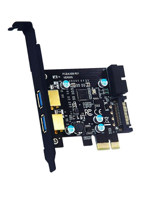 Плата расширения в слот Pci-e USB 3.2 Gen 1 и 19pin USB 2.0 716 - фото 5160