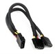 Разветвитель molex 1 в 2 в оплетке черный 20см 575 - фото 4774